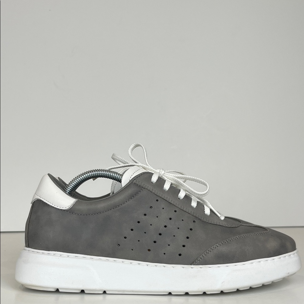 Samuel Hubbard Tiburon Gray Leather Sneakers Shoes SZ 10